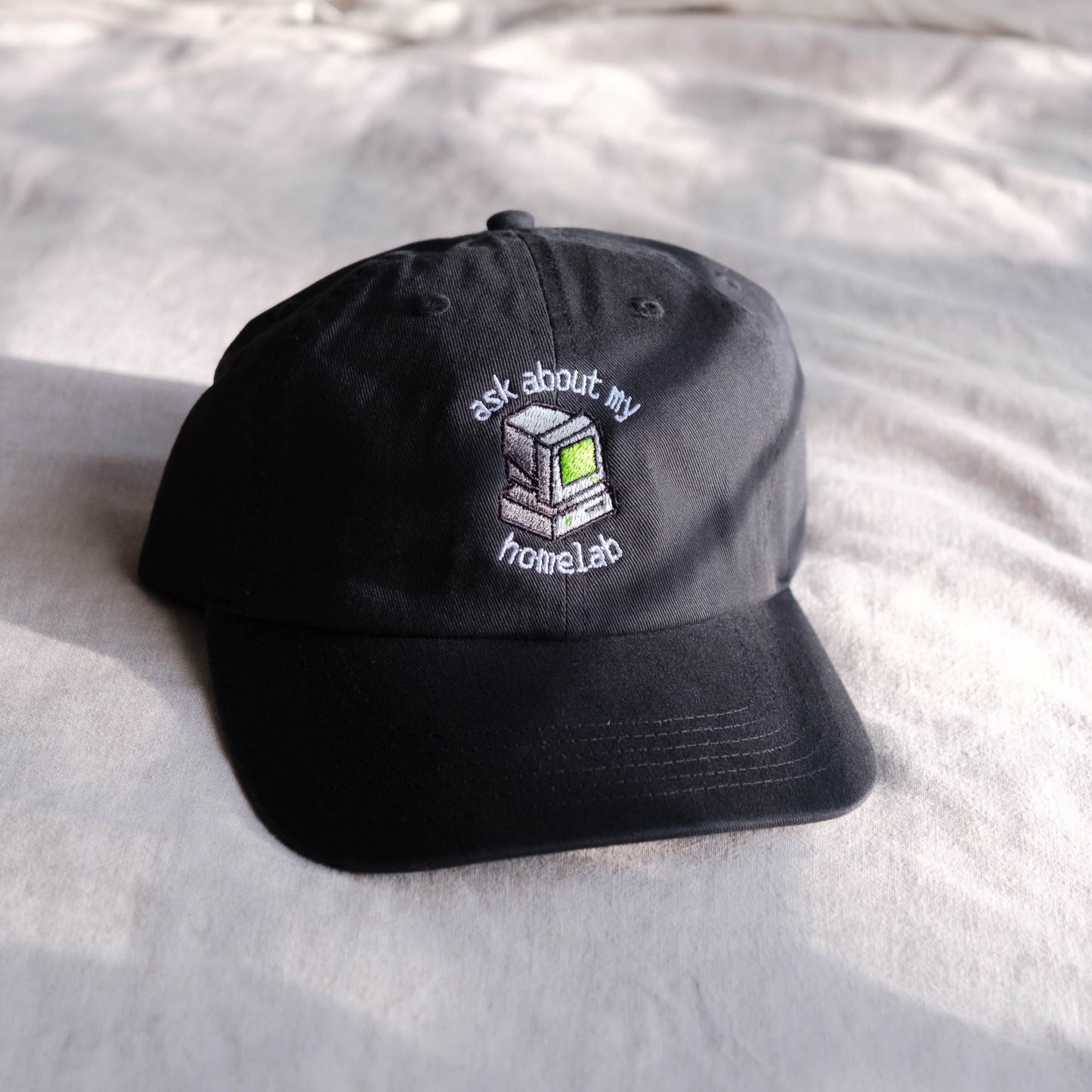 Ask About My Homelab Embroidered Hat
