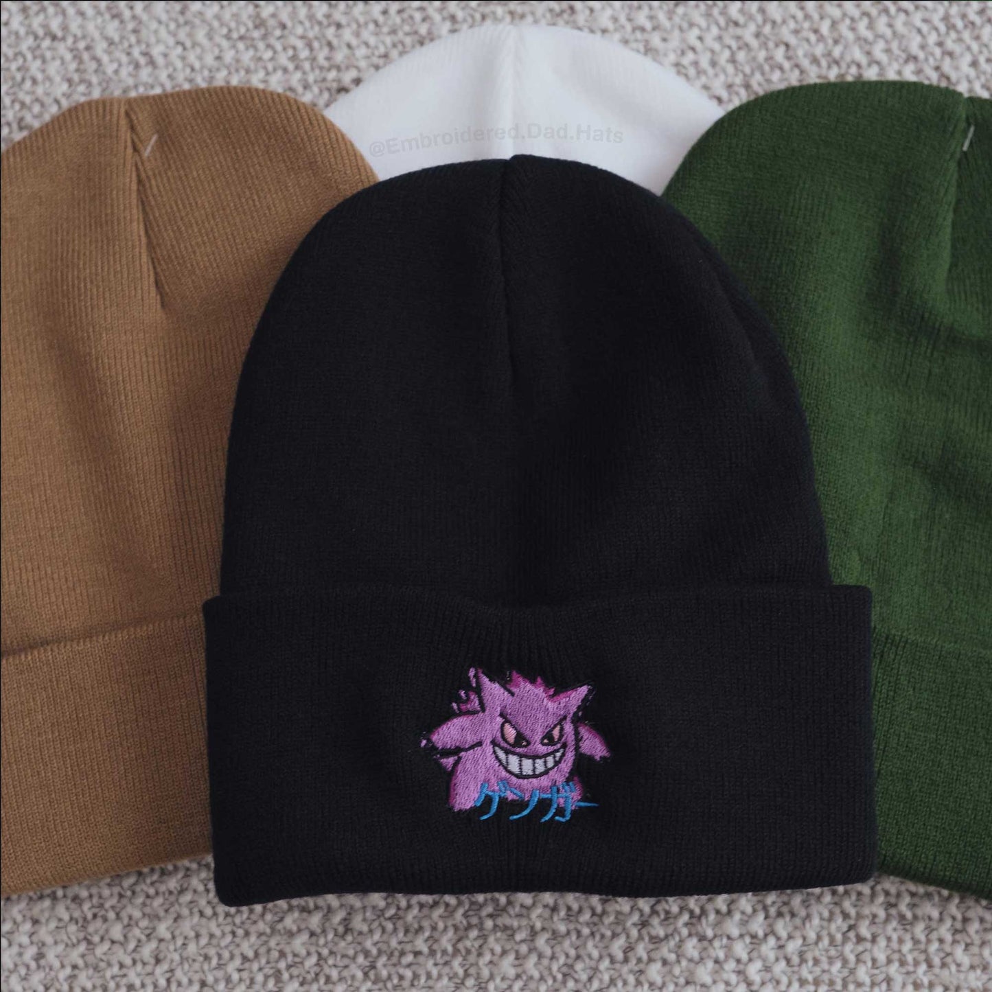 Gengar Anime Embroidered Beanie