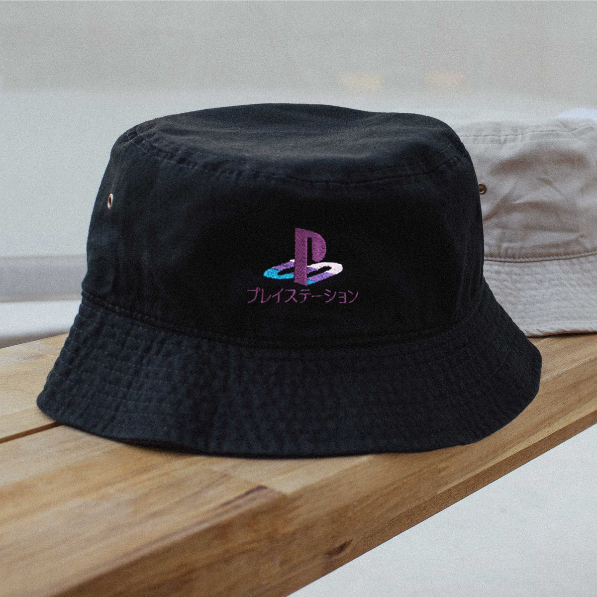 PS Vaporwave Retro Gaming Embroidered Bucket Hat