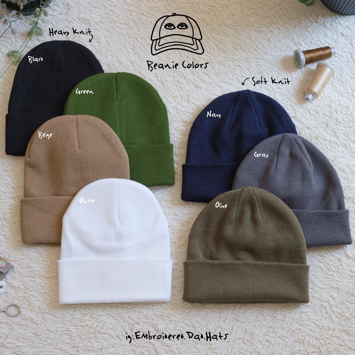Nostalgic S 1990s Y2K Embroidered Beanie