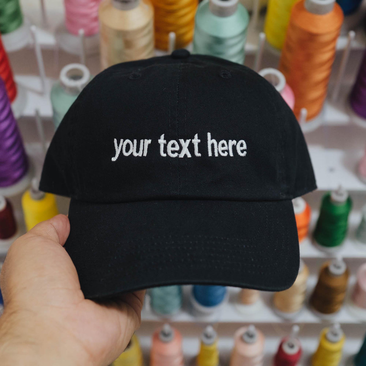 Custom Text Embroidered Dad Hat
