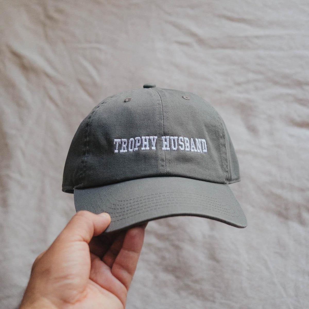 Trophy Husband Funny Gift Embroidered Dad Hat
