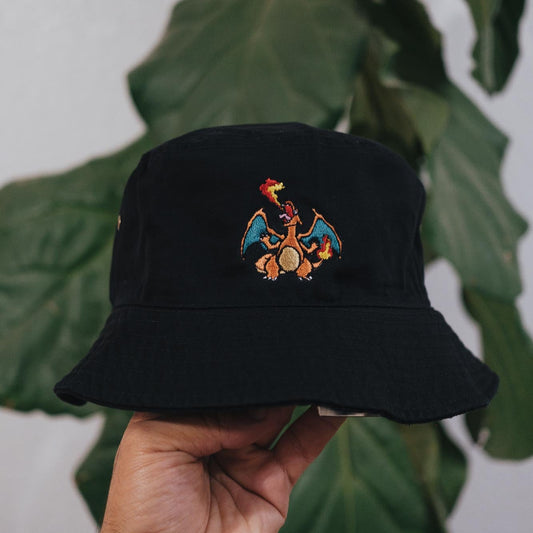 Charizard Anime Embroidered Bucket Hat