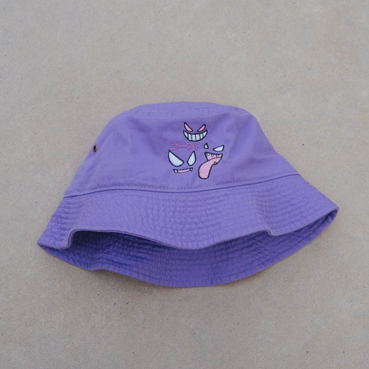 Ghost Type Anime Embroidered Bucket Hat