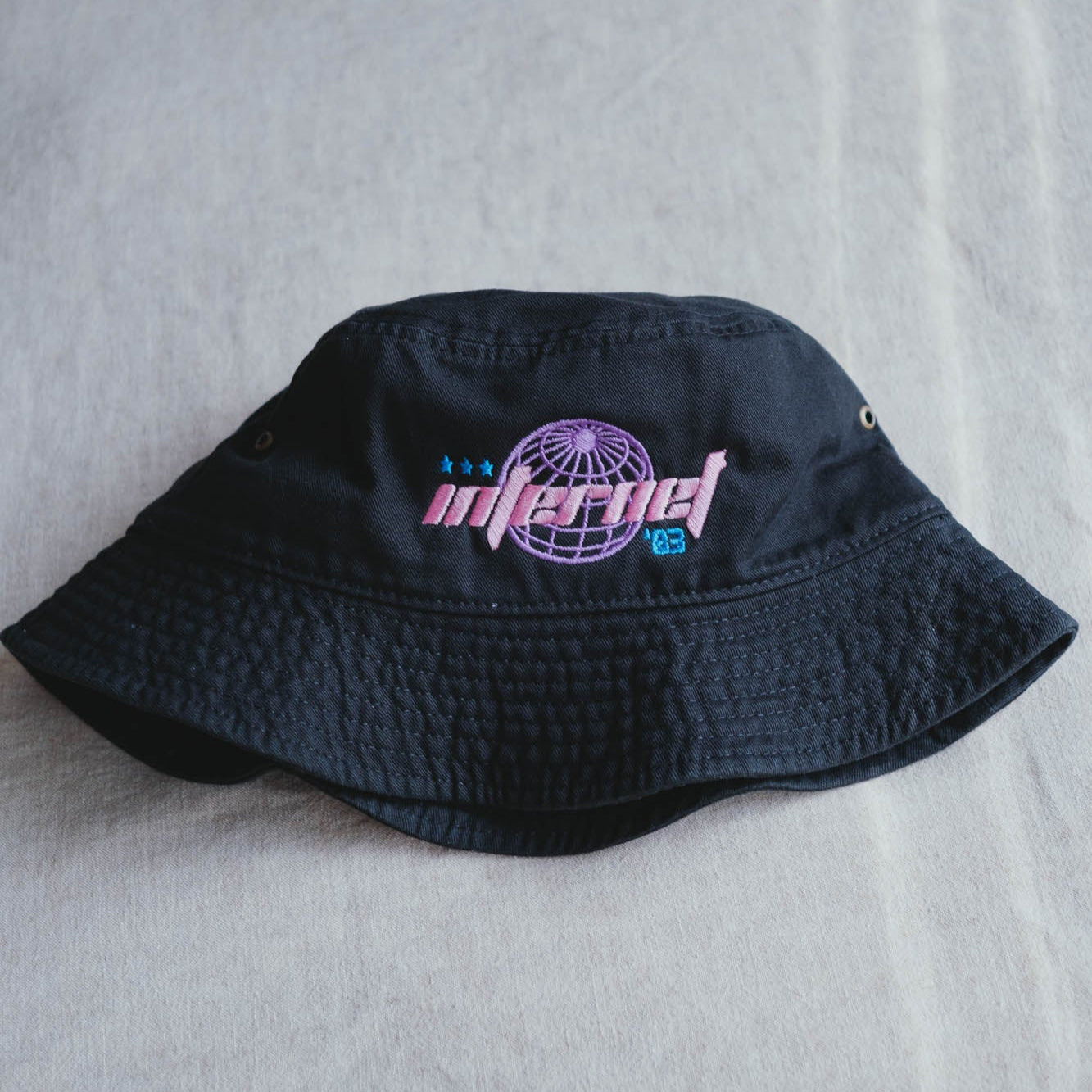 Internet Y2K Style Embroidered Bucket Hat