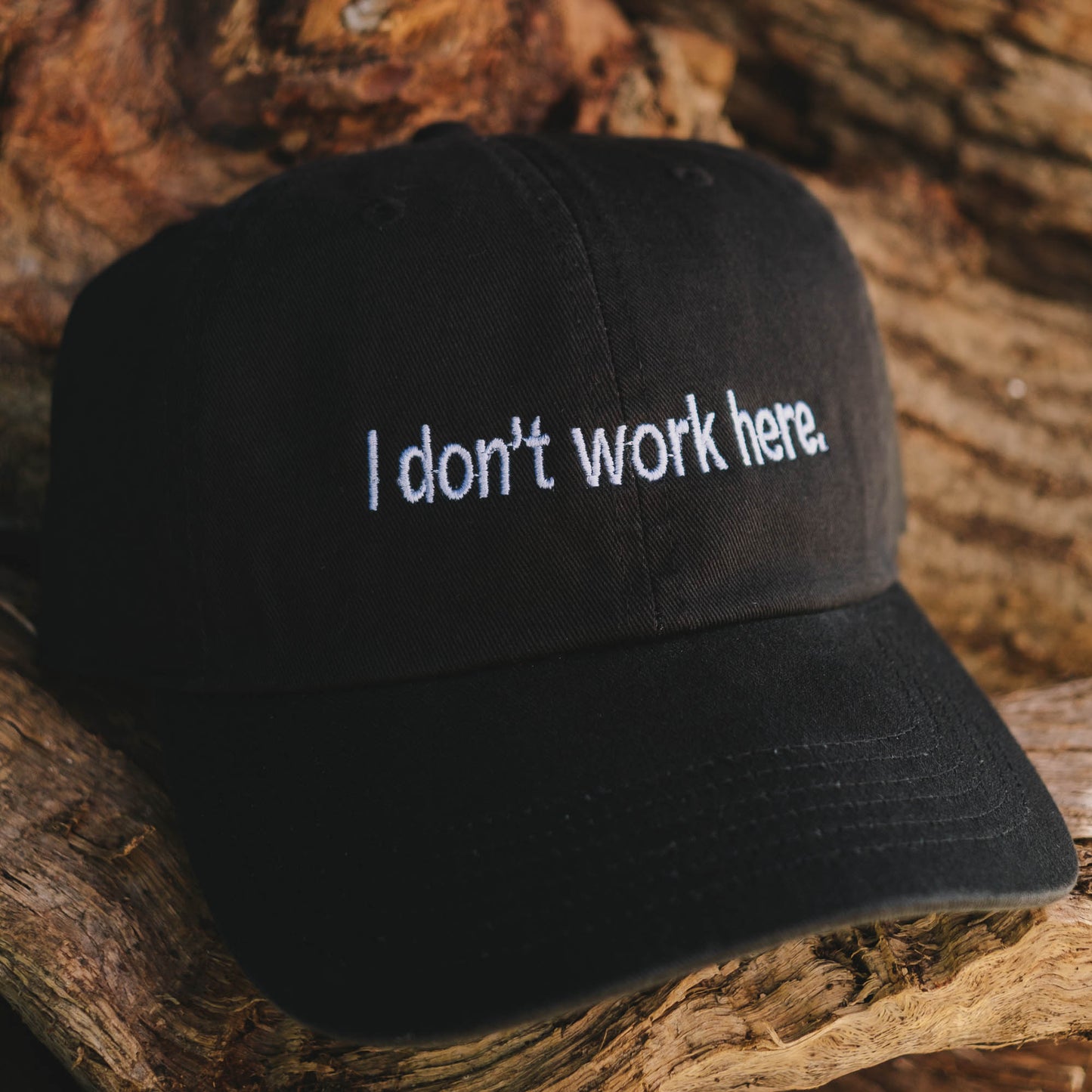 I Don't Work Here Funny Embroidered Hat