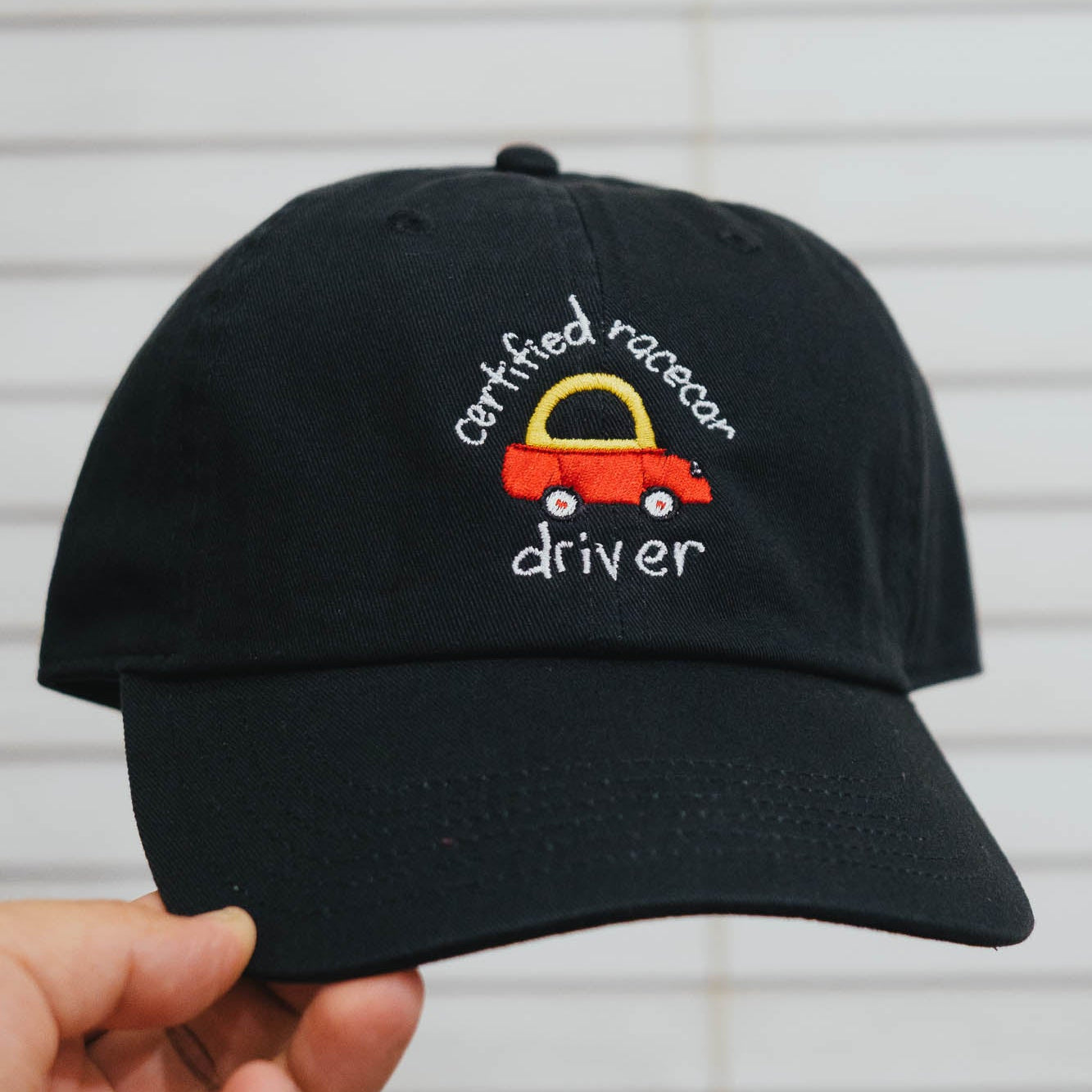 Certified Race Car Driver Funny Meme Embroidered Hat