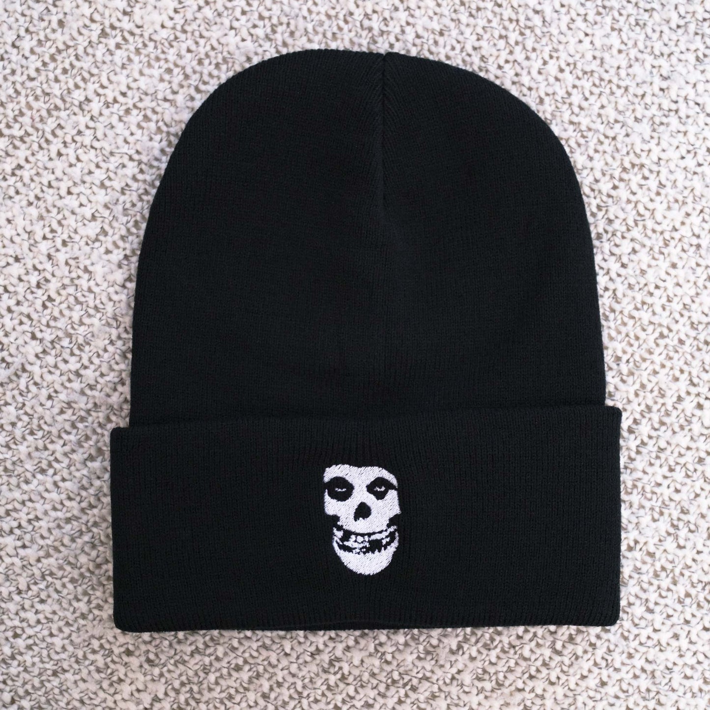 Crimson Ghost Embroidered Beanie