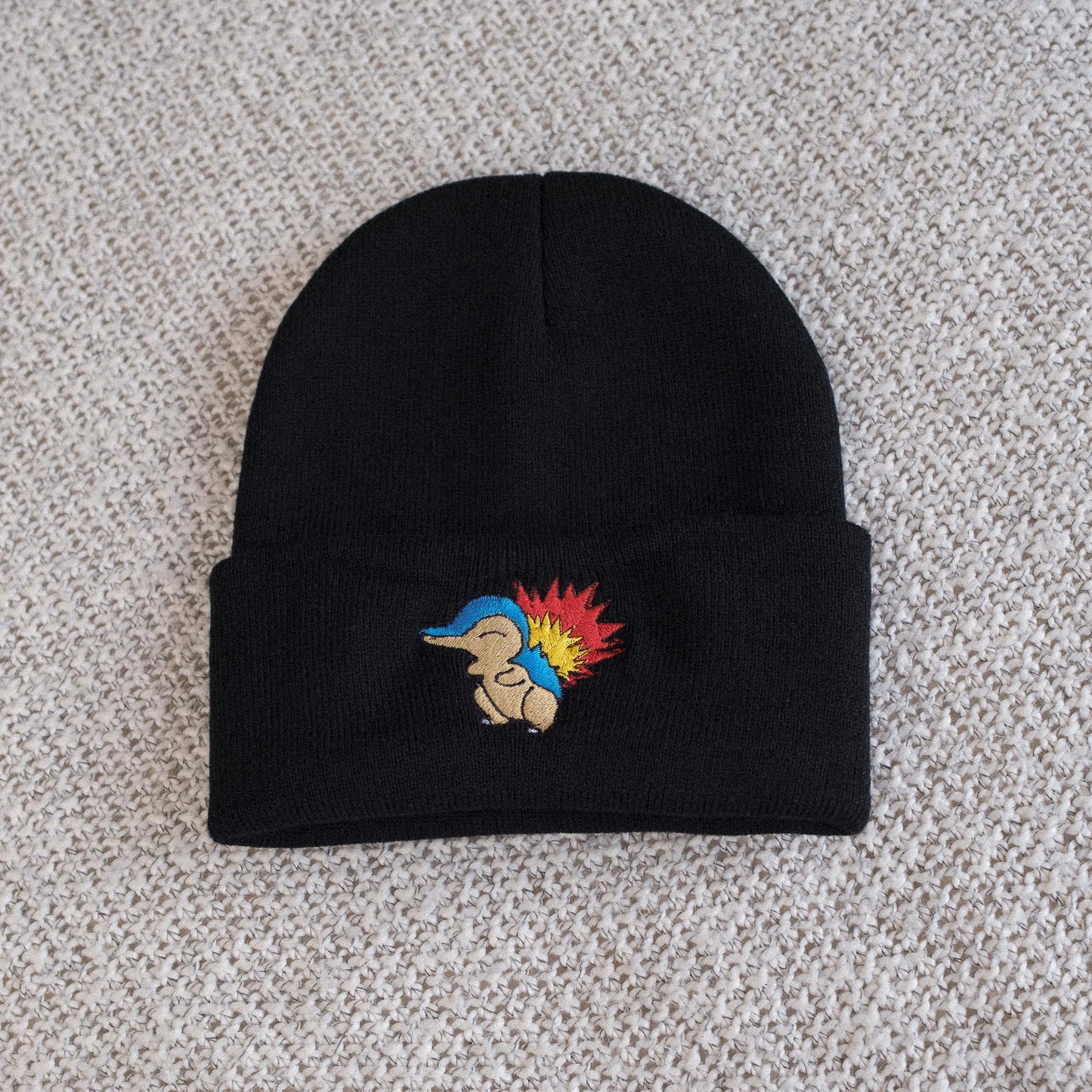 Cyndaquil Anime Embroidered Beanie