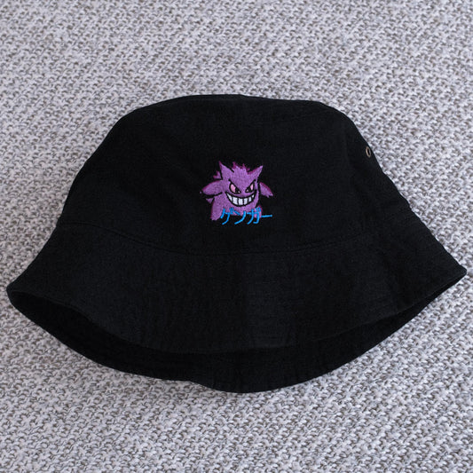 Gengar Anime Embroidered Bucket Hat