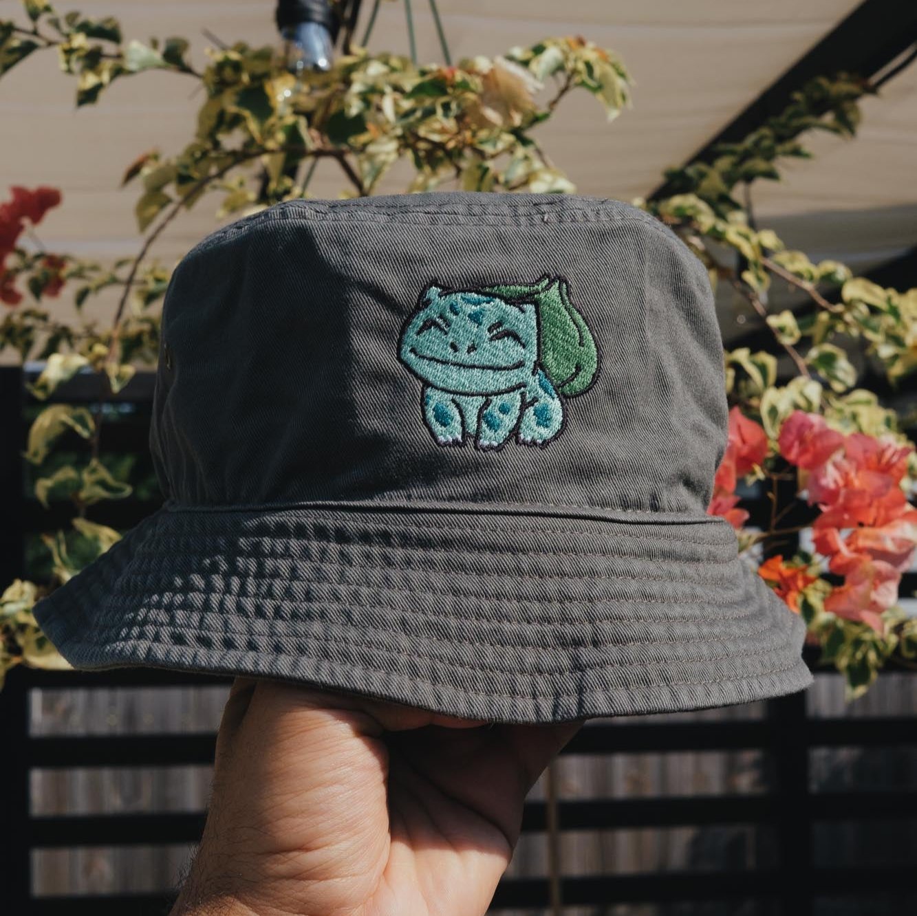 Bulbasaur Anime Embroidered Bucket Hat