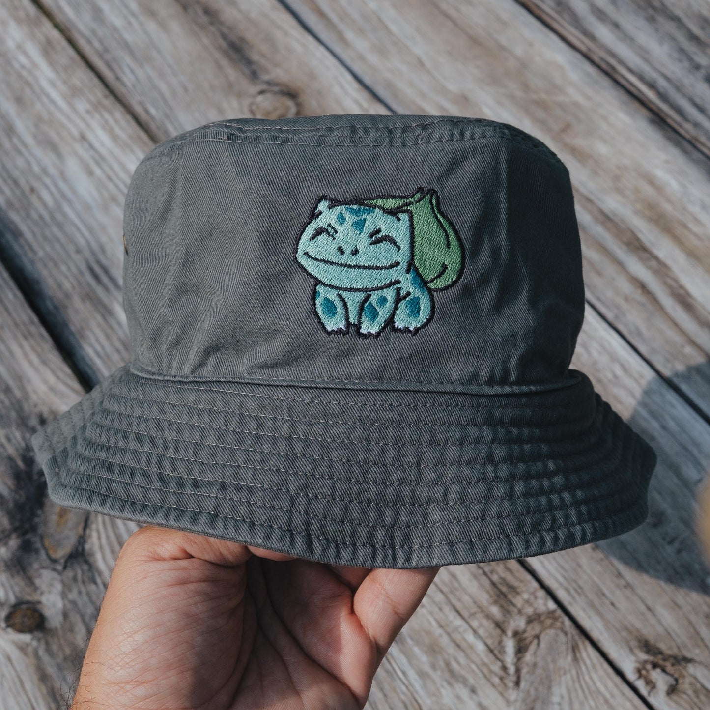 Bulbasaur Anime Embroidered Bucket Hat