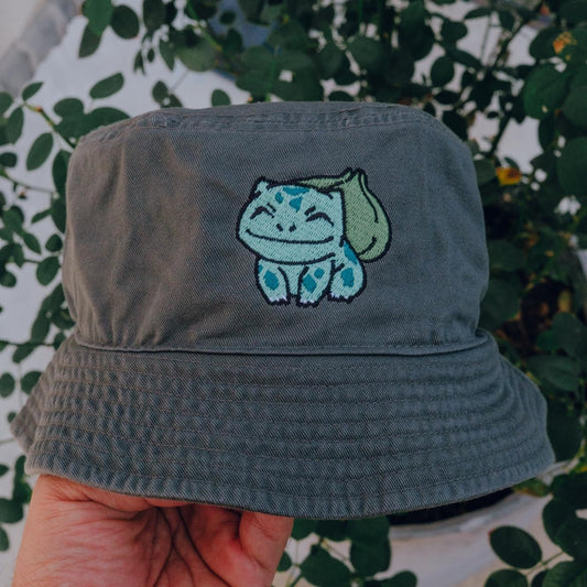 Bulbasaur Anime Embroidered Bucket Hat