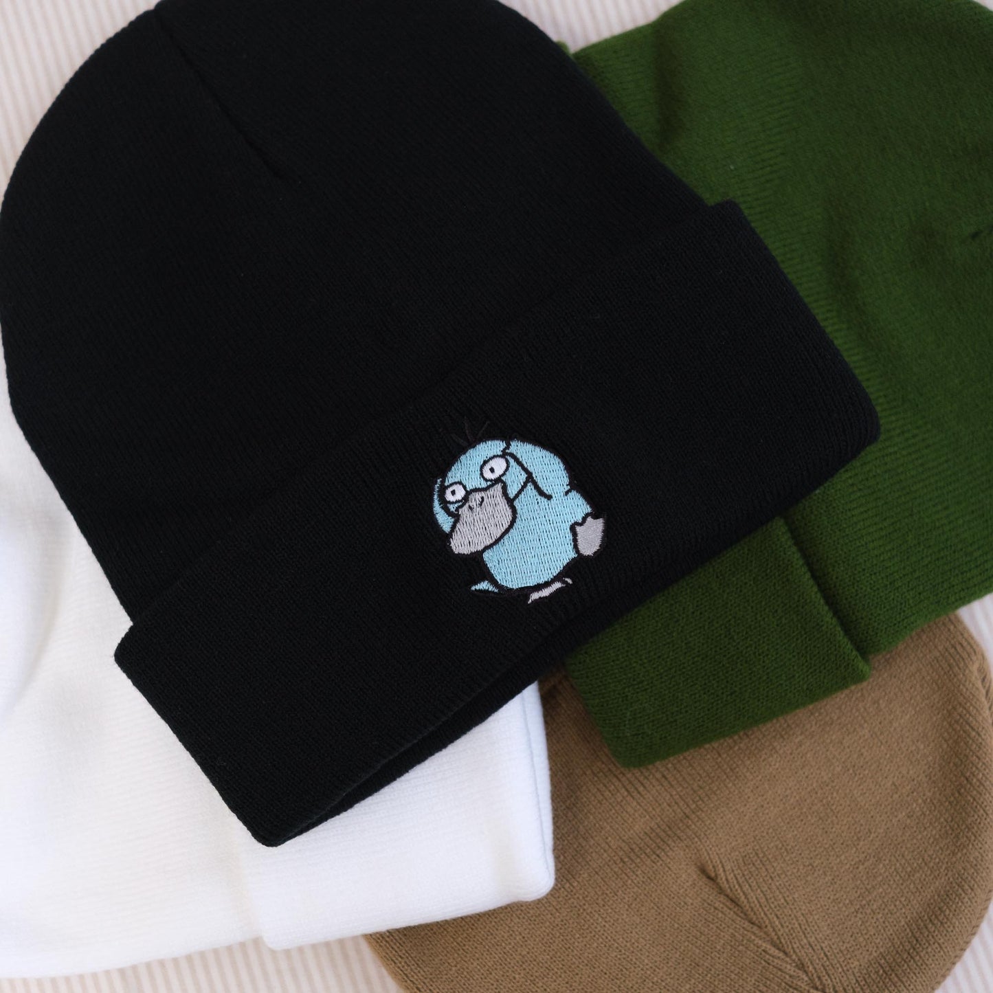 Psyduck Anime Embroidered Beanie