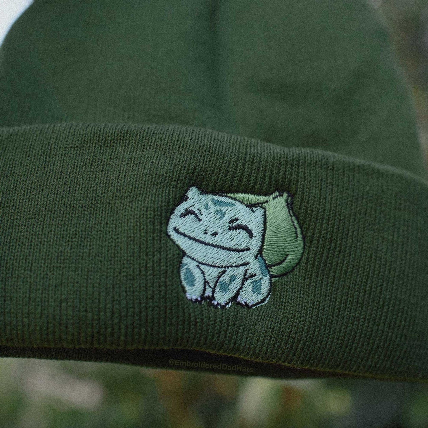 Bulbasaur Anime Embroidered Beanie