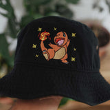 Charmander Anime Embroidered Bucket Hat
