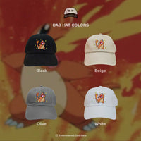 Charmander Anime Embroidered Dad Hat