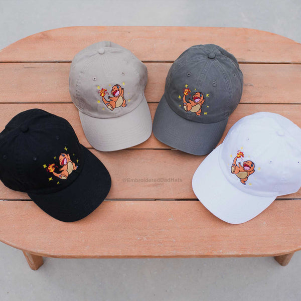 Charmander Anime Embroidered Dad Hat