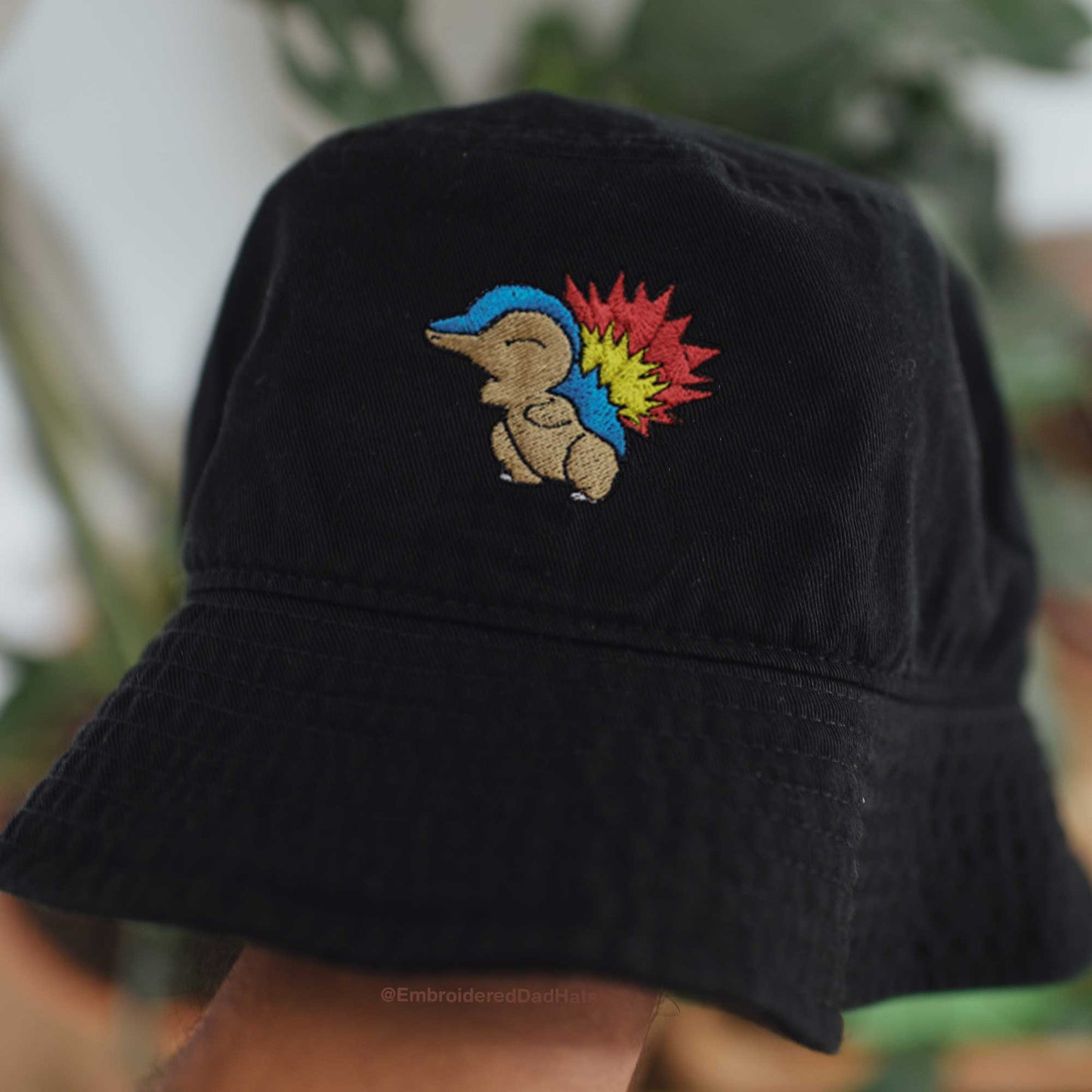 Cyndaquil Anime Embroidered Bucket Hat