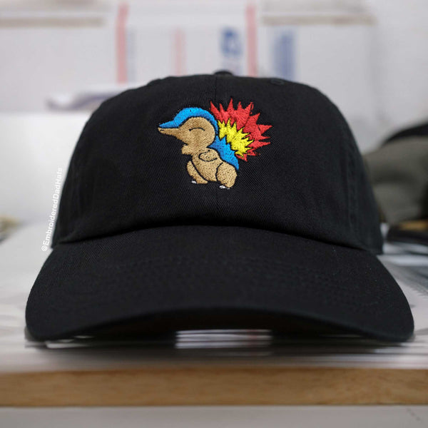 Cyndaquil Anime Embroidered Dad Hat