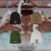Demon Back Anime Embroidered Beanie
