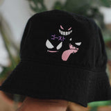 Ghost Type Anime Embroidered Bucket Hat