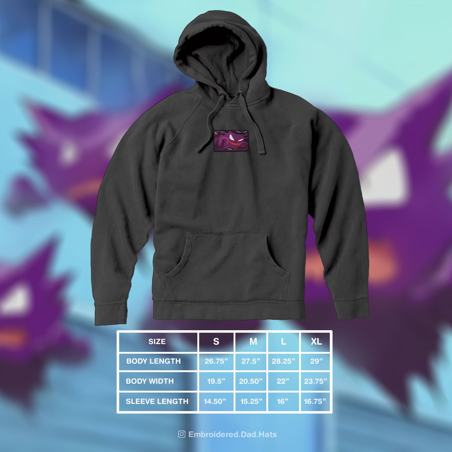 Haunter Ghost Type Embroidered Hoodie