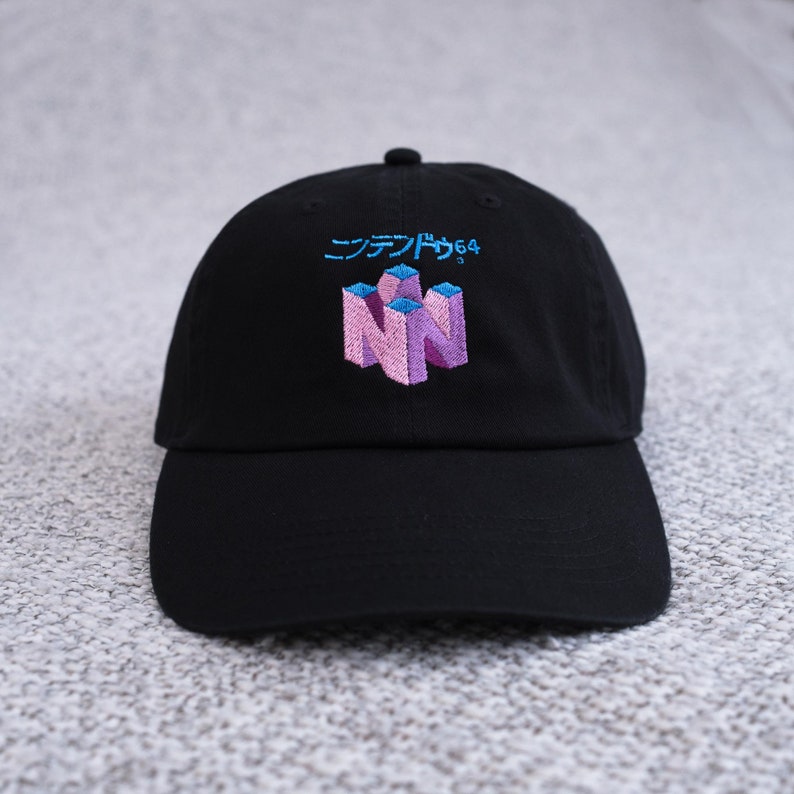 N64 Vaporwave Retro Gaming Embroidered Hat
