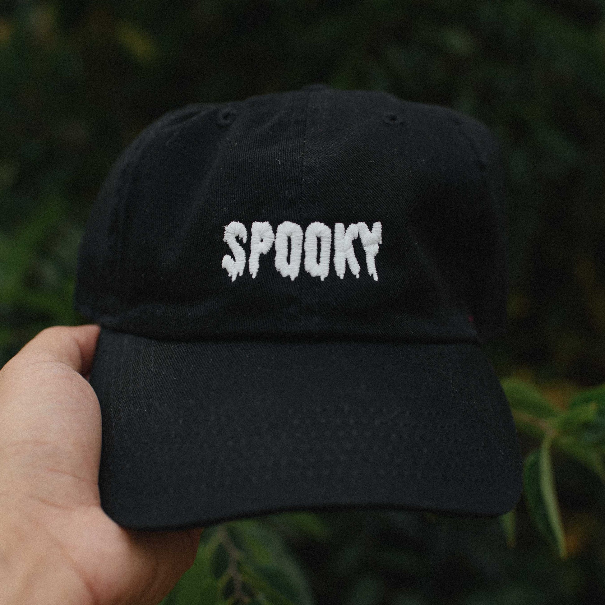 Custom Spooky Drip Text Embroidered Dad Hat