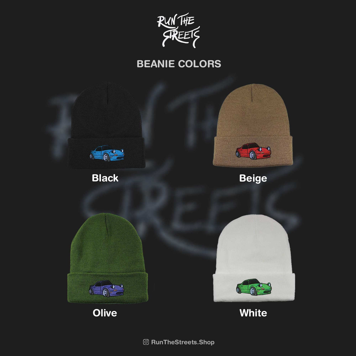 Mazda Miata JDM Car Embroidered Beanie