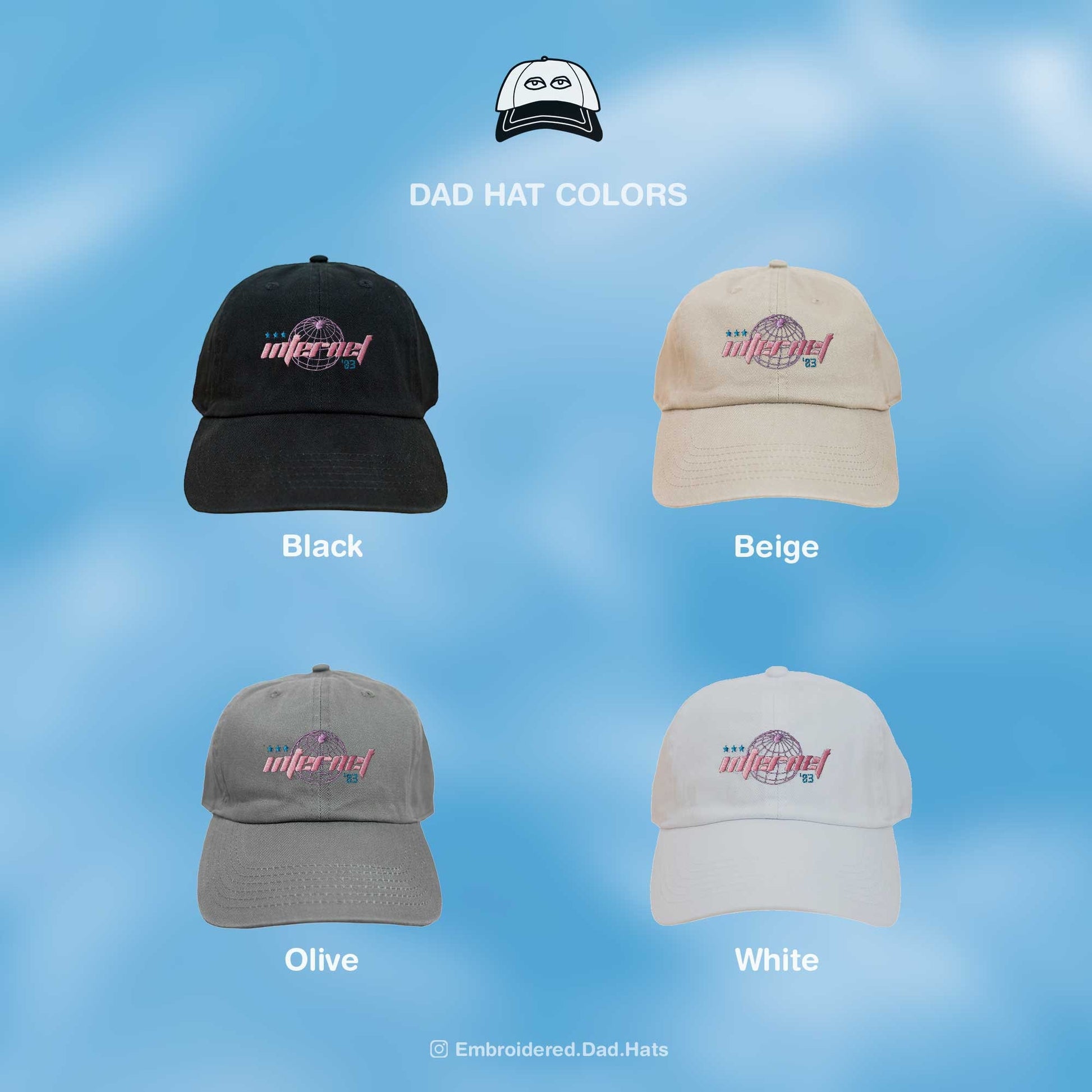Internet Y2K Vaporwave Retro Embroidered Hat