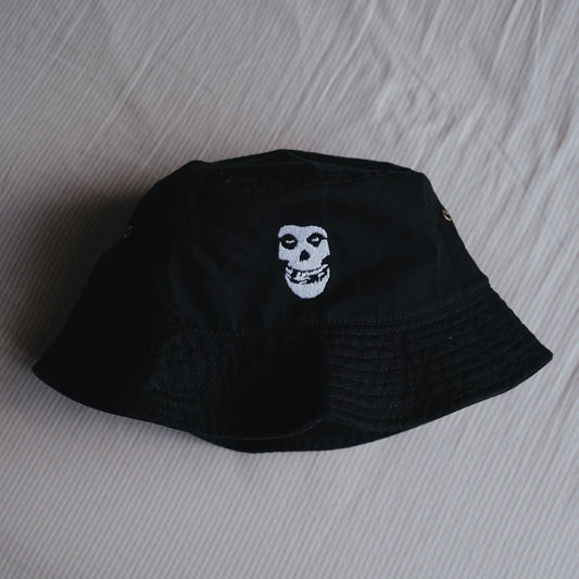 Crimson Ghost Embroidered Bucket Hat
