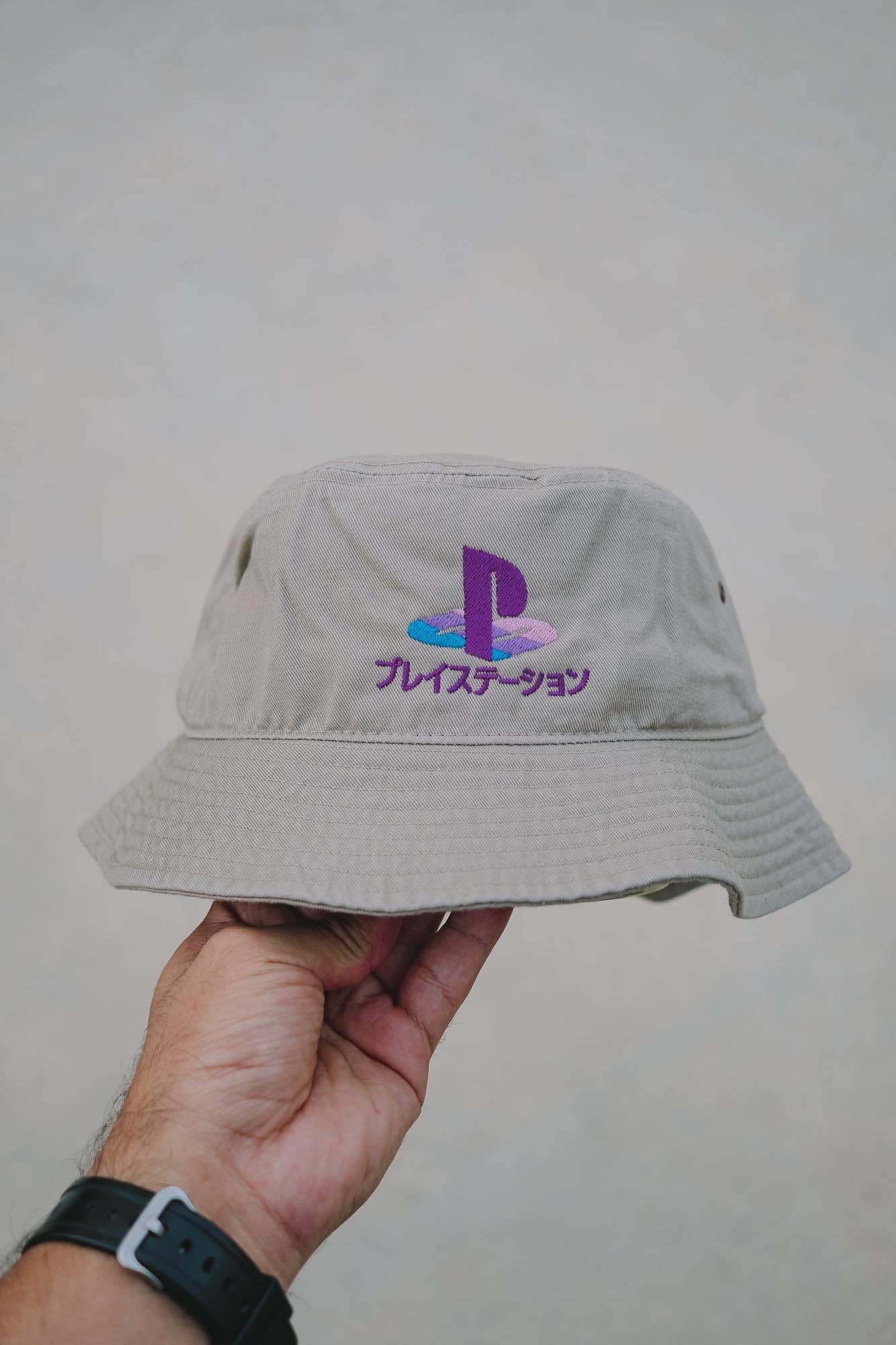 PS Vaporwave Retro Gaming Embroidered Bucket Hat
