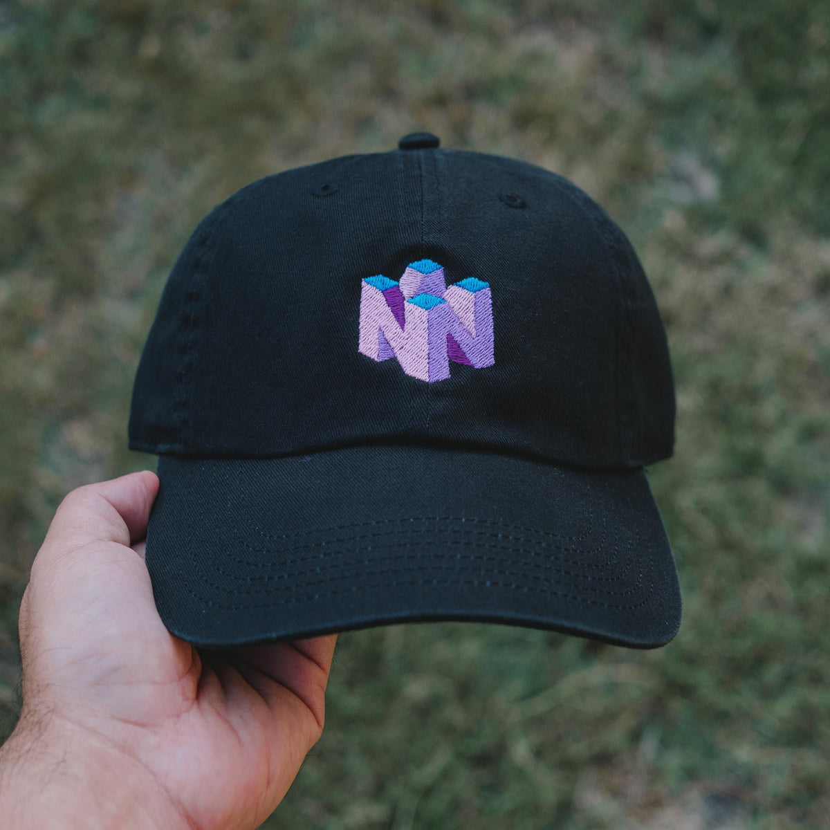 N64 Vaporwave Retro Gaming Embroidered Hat