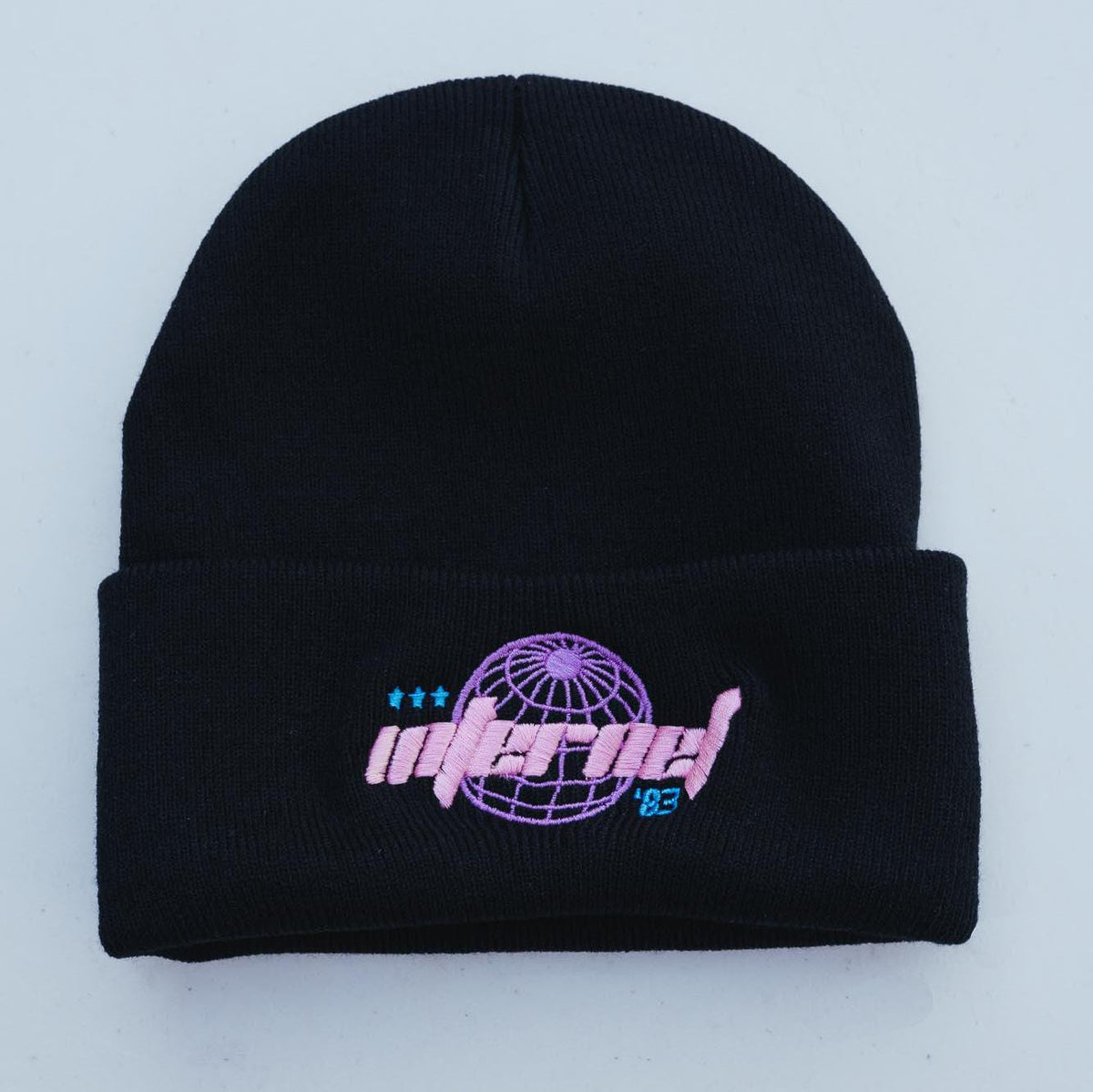 Internet Y2K Futuristic Vaporwave Webcore Embroidered Beanie