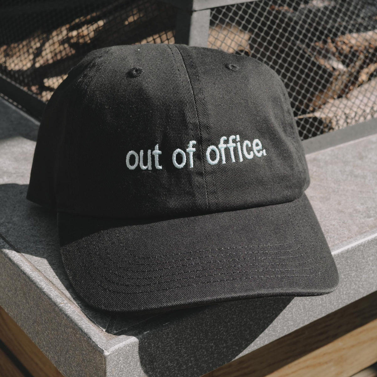 Out of Office Vacation Work Embroidered Hat Dad Cap