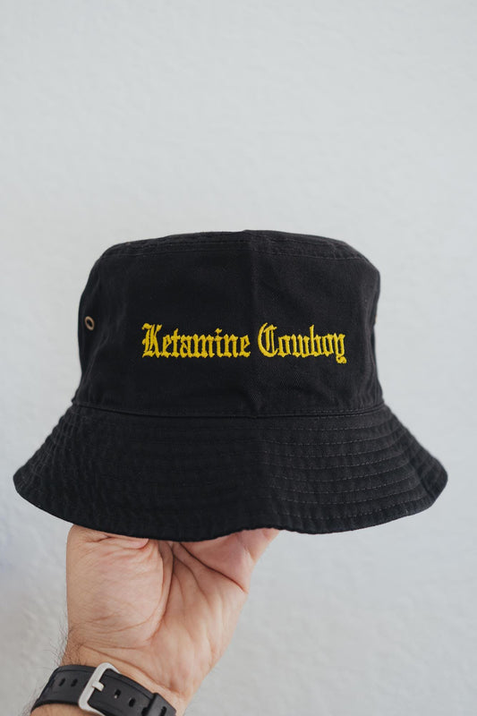 Ketamine Cowboy Funny Rave Embroidered Bucket Hat