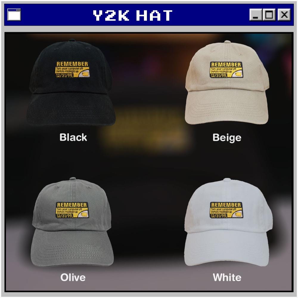 Turn your computer off Y2K Retro Embroidered Hat