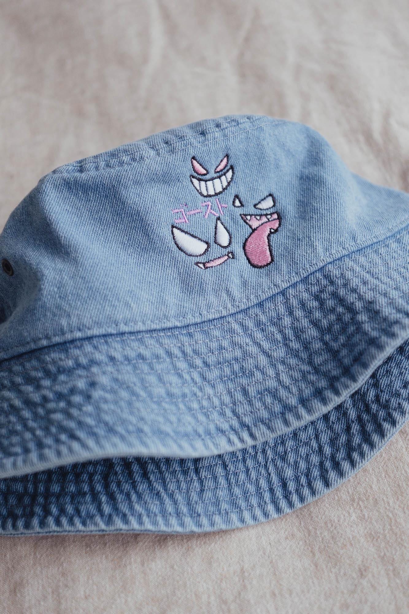 Ghost Type Anime Embroidered Bucket Hat