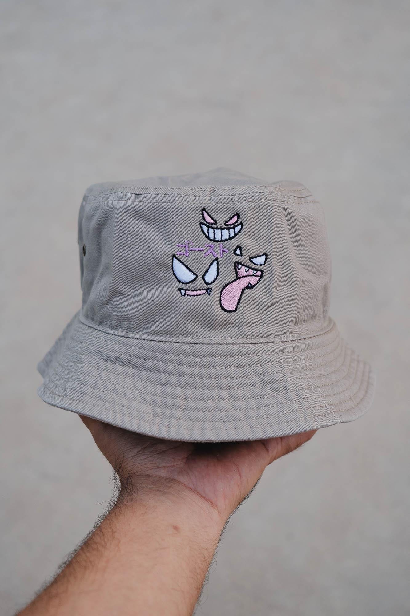 Ghost Type Anime Embroidered Bucket Hat