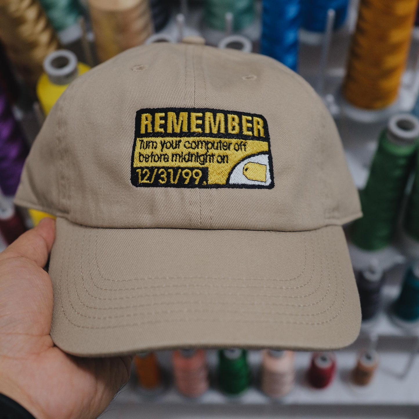 Turn your computer off Y2K Retro Embroidered Hat