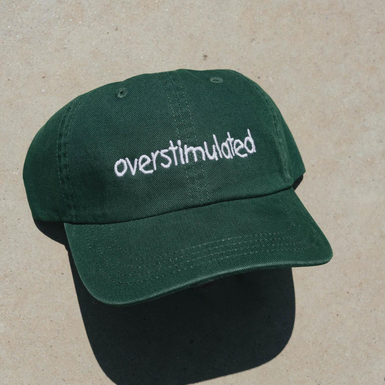 Overstimulated Funny Mental Health Embroidered Cap