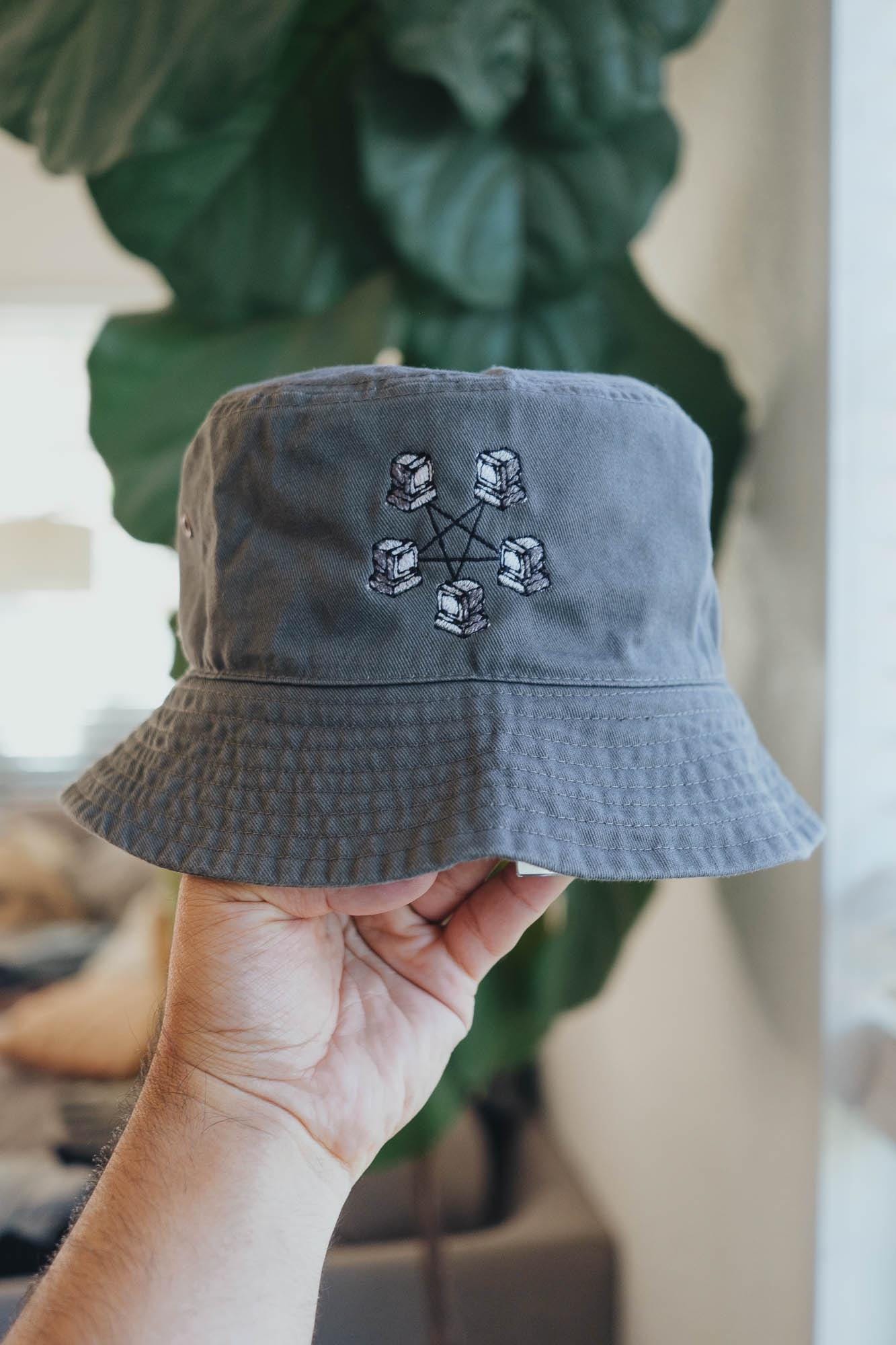 Retro Computer 90s Style Embroidered Bucket Hat