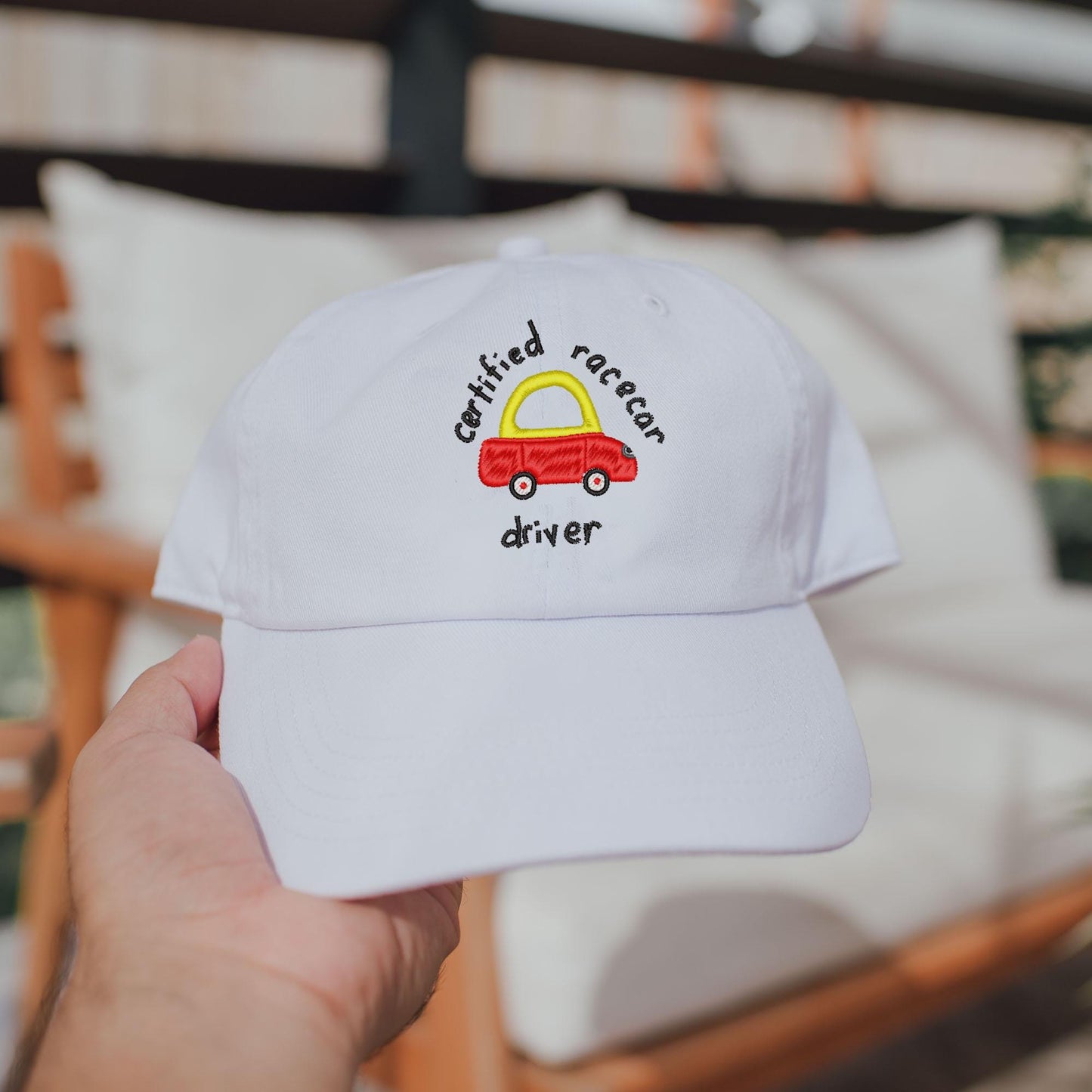 Certified Race Car Driver Funny Meme Embroidered Hat