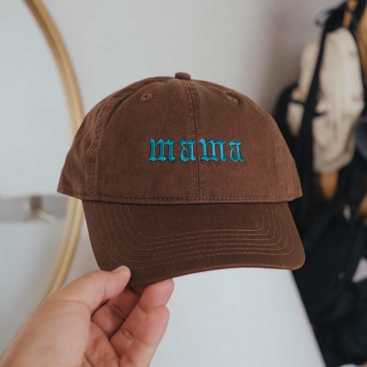 Mama Old English Embroidered Hat