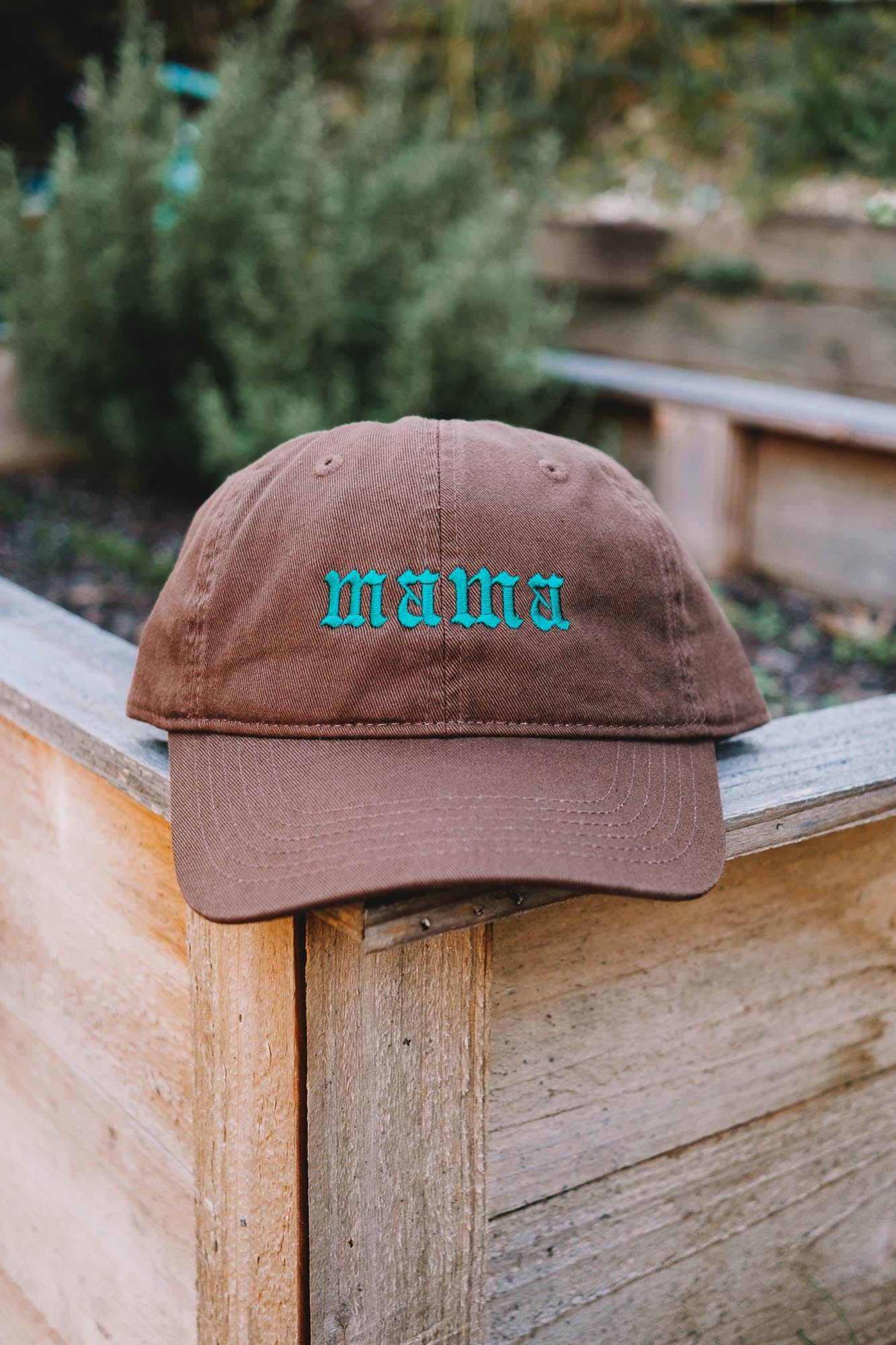 Mama Old English Embroidered Hat