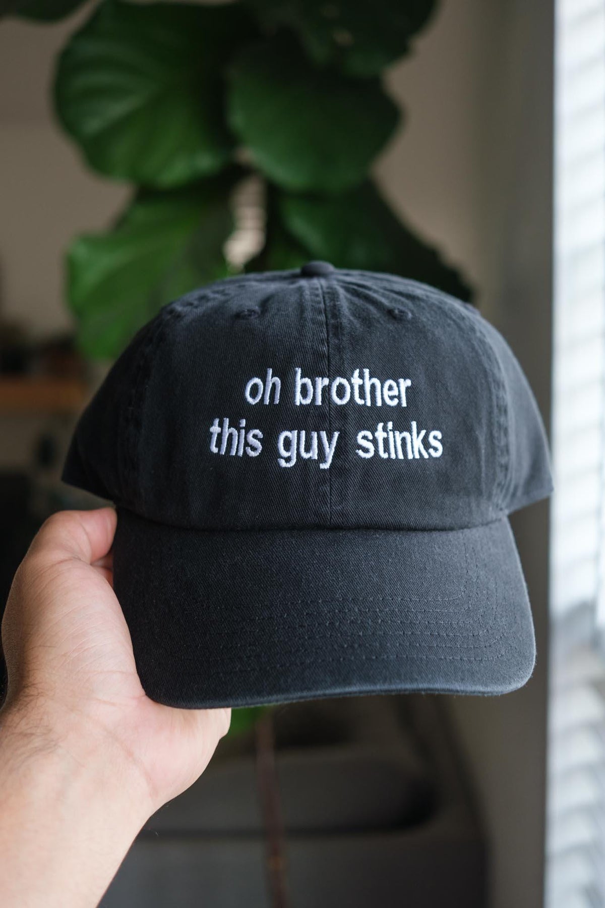 Oh Brother This Guy Stinks Funny 90s Cartoon Quote Embroidered Hat