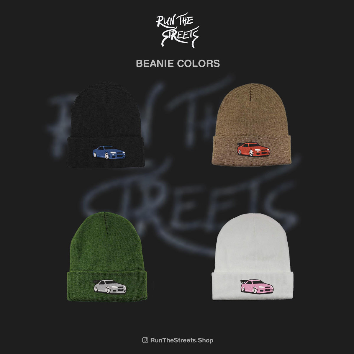 Nissan Skyline R34 JDM Car Embroidered Beanie