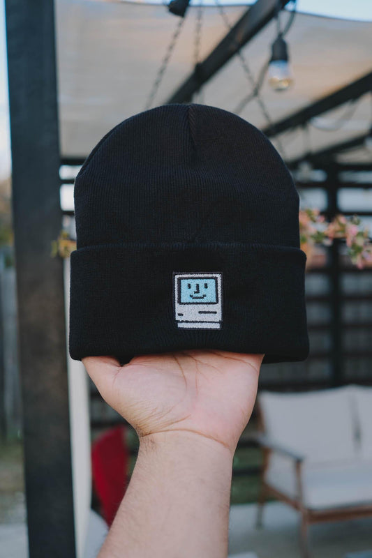 Classic Retro Computer Embroidered Beanie