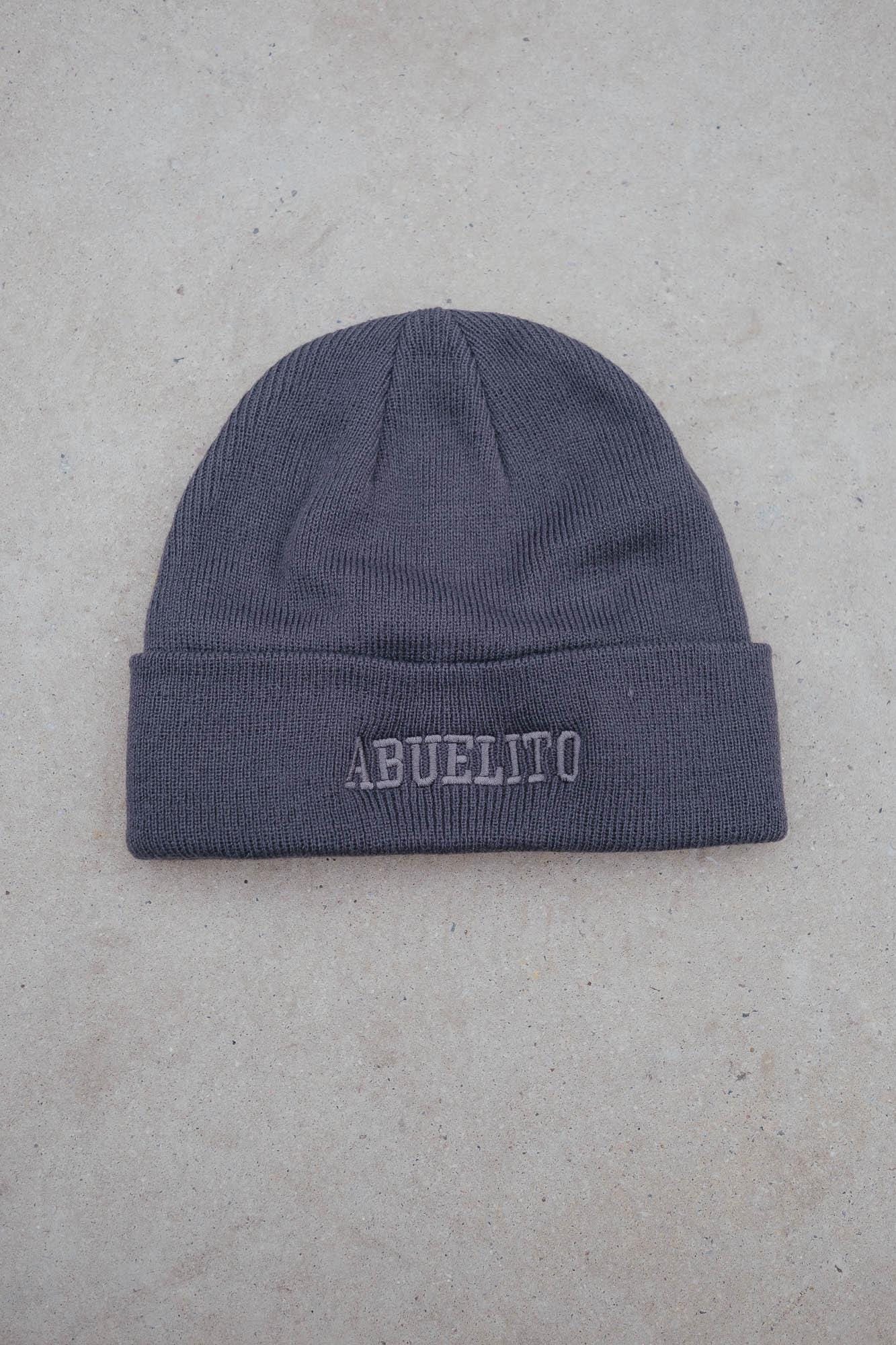 Abuelito Grandparents Gift in Spanish Old English Embroidered Beanie